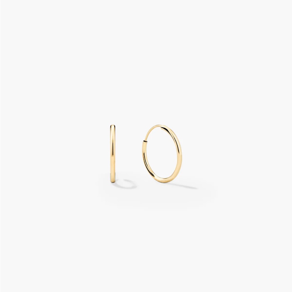 Mejuri 14k gold small hoops